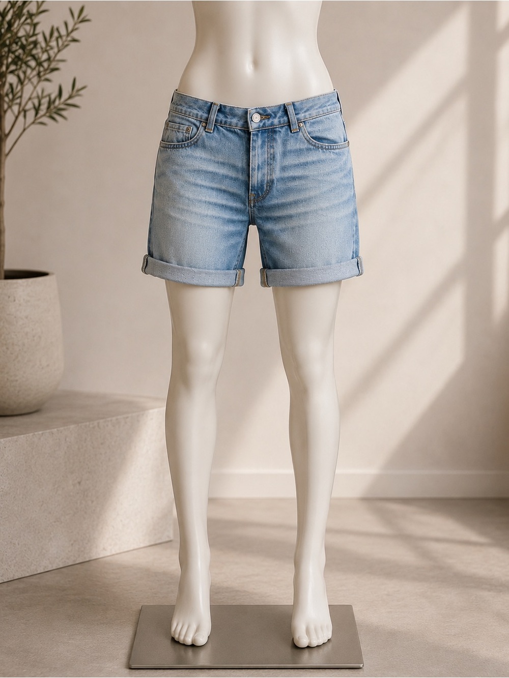 Helmut Lang Archive Early 2000s Denim Cutoff Shorts Made in Italy Y2K